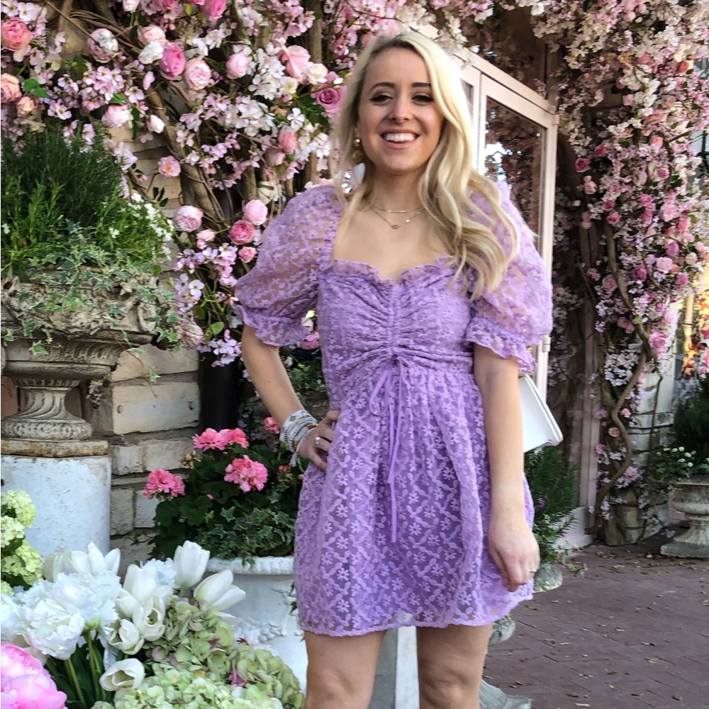 Purple floral Buddylove dress XS